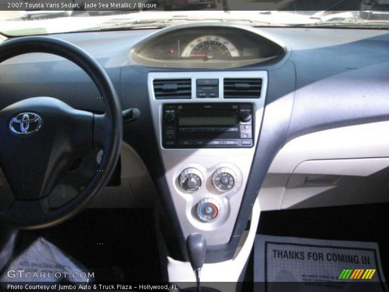 Jade Sea Metallic / Bisque 2007 Toyota Yaris Sedan