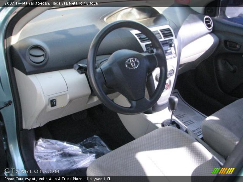 Jade Sea Metallic / Bisque 2007 Toyota Yaris Sedan