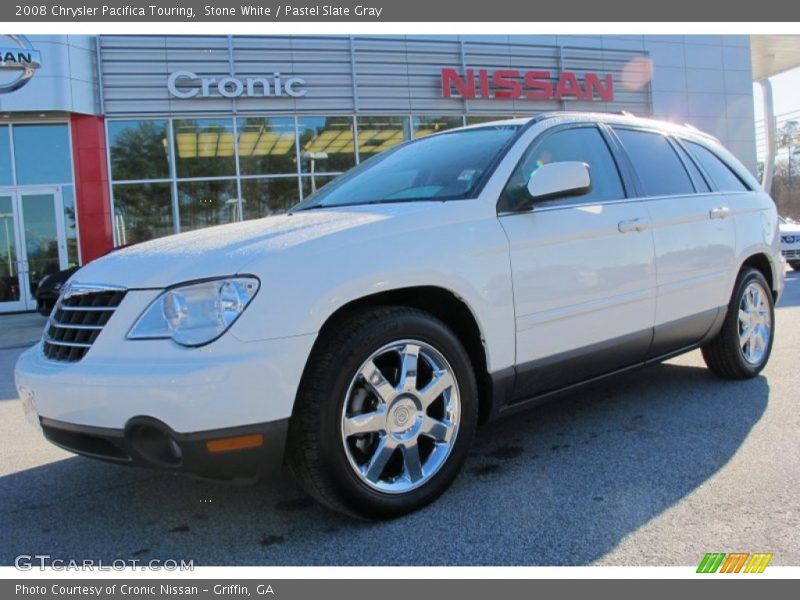 Stone White / Pastel Slate Gray 2008 Chrysler Pacifica Touring
