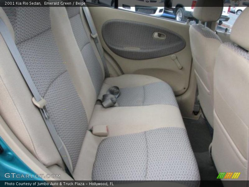 Emerald Green / Beige 2001 Kia Rio Sedan