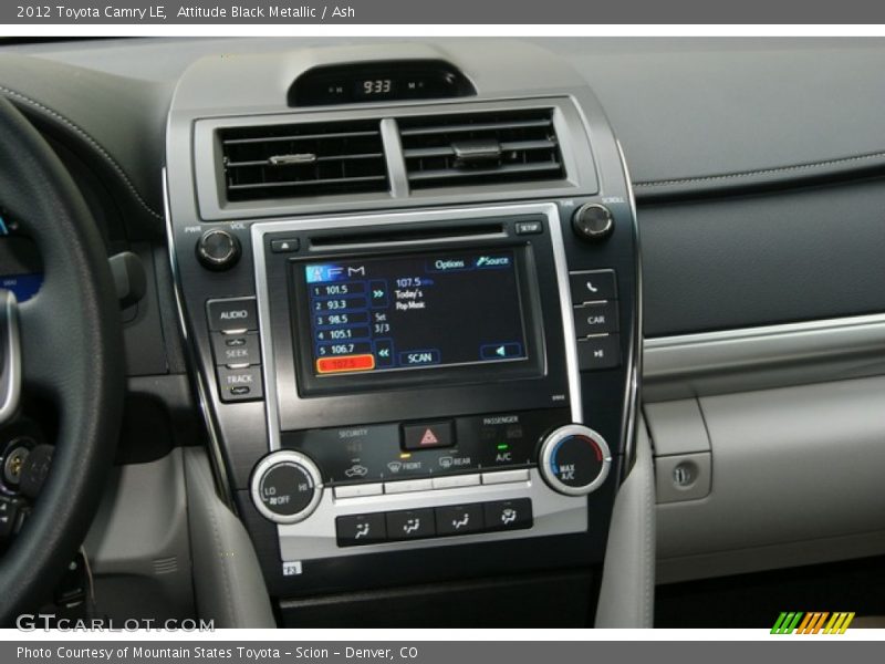Attitude Black Metallic / Ash 2012 Toyota Camry LE