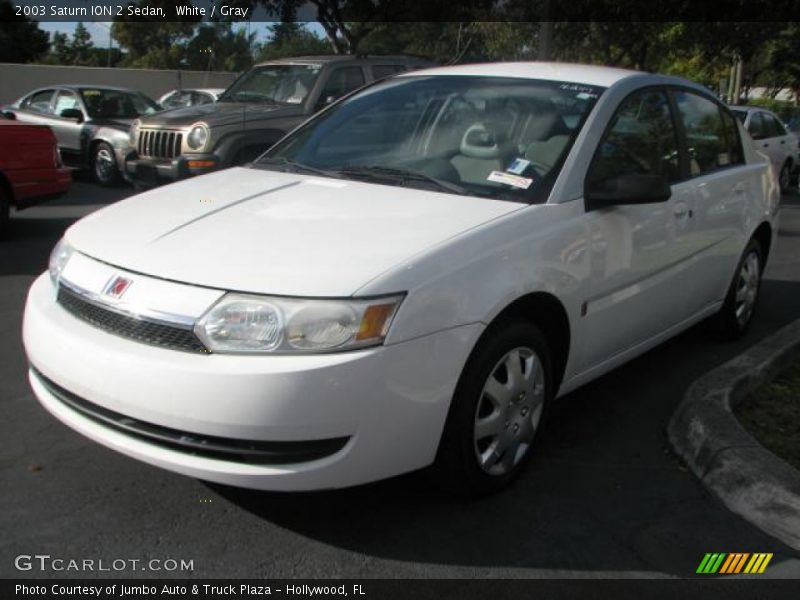 White / Gray 2003 Saturn ION 2 Sedan