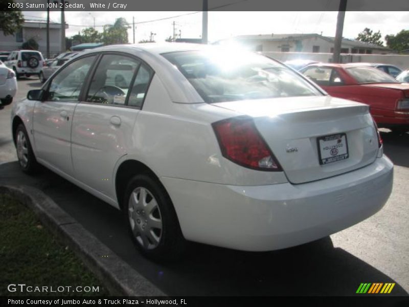 White / Gray 2003 Saturn ION 2 Sedan