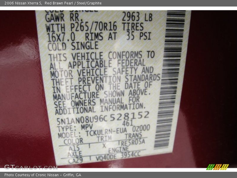 Red Brawn Pearl / Steel/Graphite 2006 Nissan Xterra S