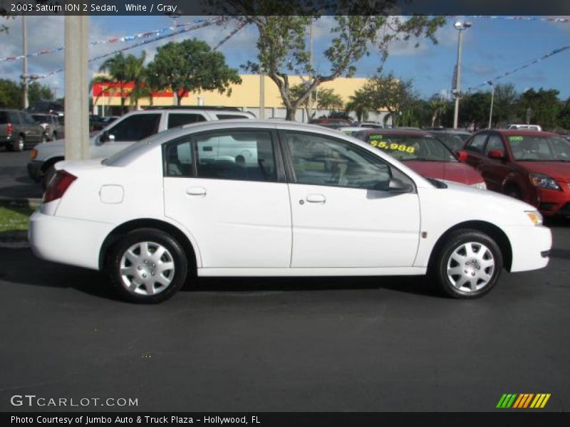 White / Gray 2003 Saturn ION 2 Sedan