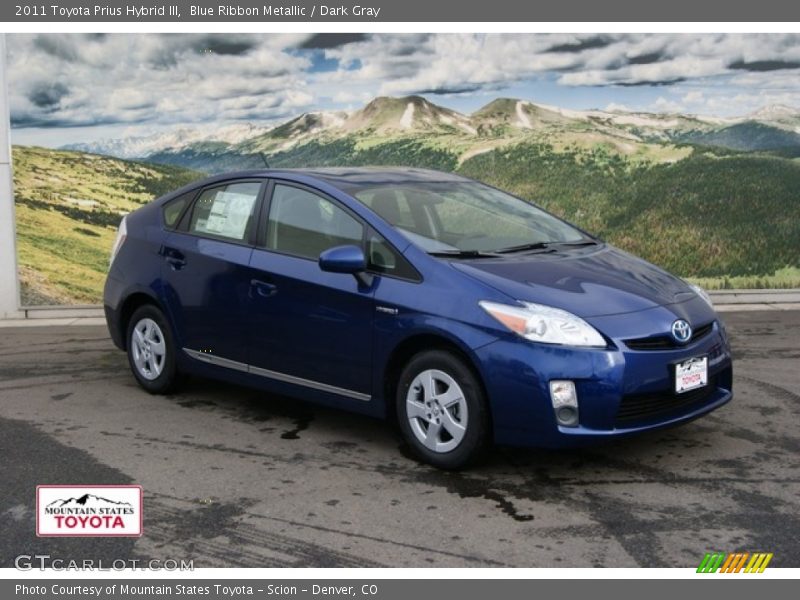 Blue Ribbon Metallic / Dark Gray 2011 Toyota Prius Hybrid III