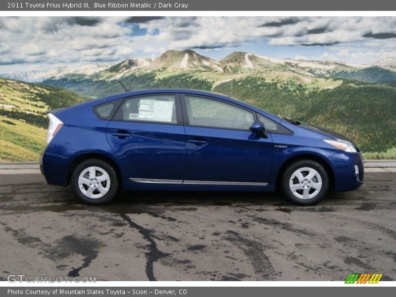 Blue Ribbon Metallic / Dark Gray 2011 Toyota Prius Hybrid III