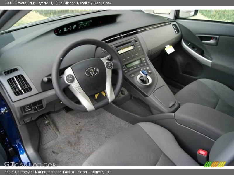 Blue Ribbon Metallic / Dark Gray 2011 Toyota Prius Hybrid III