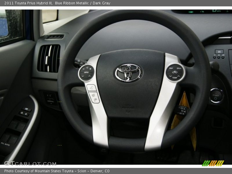 Blue Ribbon Metallic / Dark Gray 2011 Toyota Prius Hybrid III
