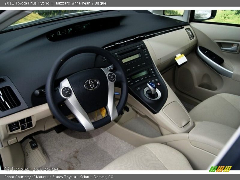 Blizzard White Pearl / Bisque 2011 Toyota Prius Hybrid II