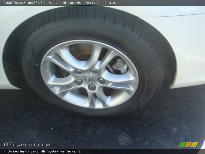 Blizzard White Pearl / Dark Charcoal 2008 Toyota Solara SE V6 Convertible