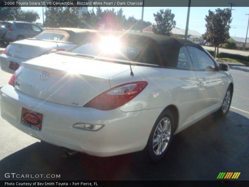 Blizzard White Pearl / Dark Charcoal 2008 Toyota Solara SE V6 Convertible