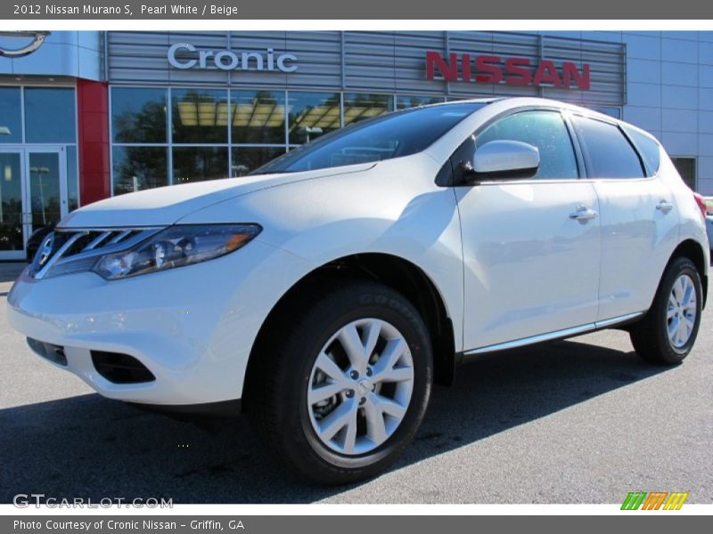 Pearl White / Beige 2012 Nissan Murano S