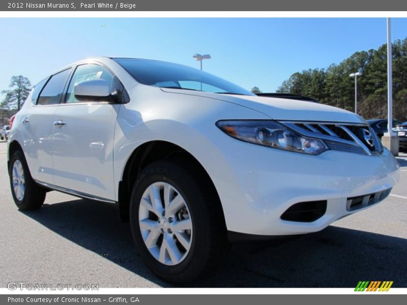 Pearl White / Beige 2012 Nissan Murano S