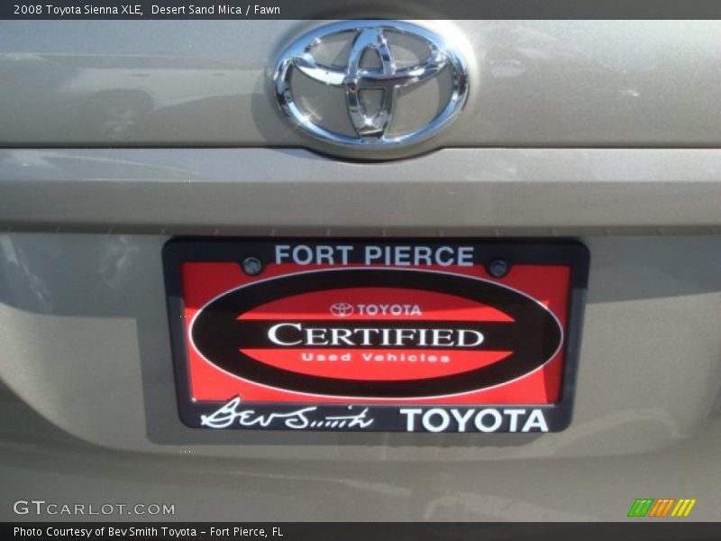 Desert Sand Mica / Fawn 2008 Toyota Sienna XLE