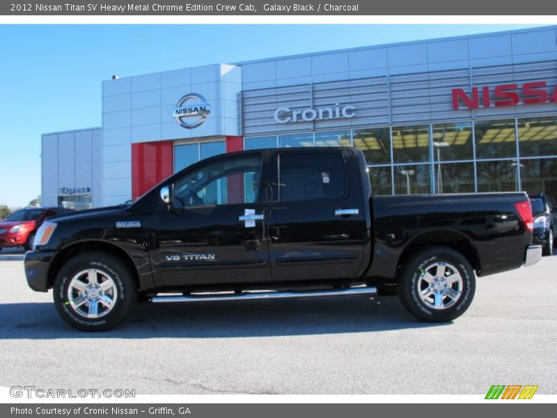 Galaxy Black / Charcoal 2012 Nissan Titan SV Heavy Metal Chrome Edition Crew Cab
