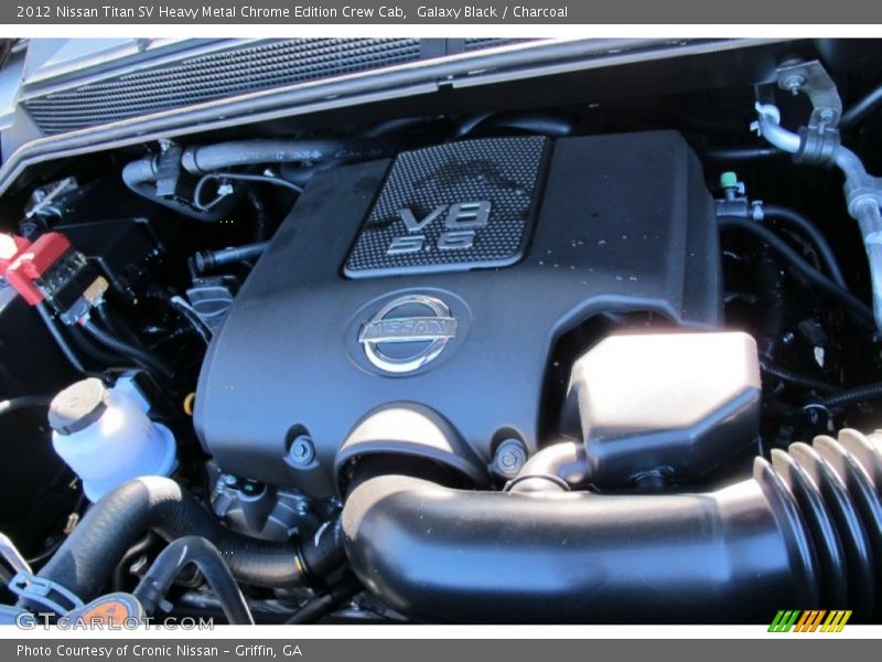 Galaxy Black / Charcoal 2012 Nissan Titan SV Heavy Metal Chrome Edition Crew Cab