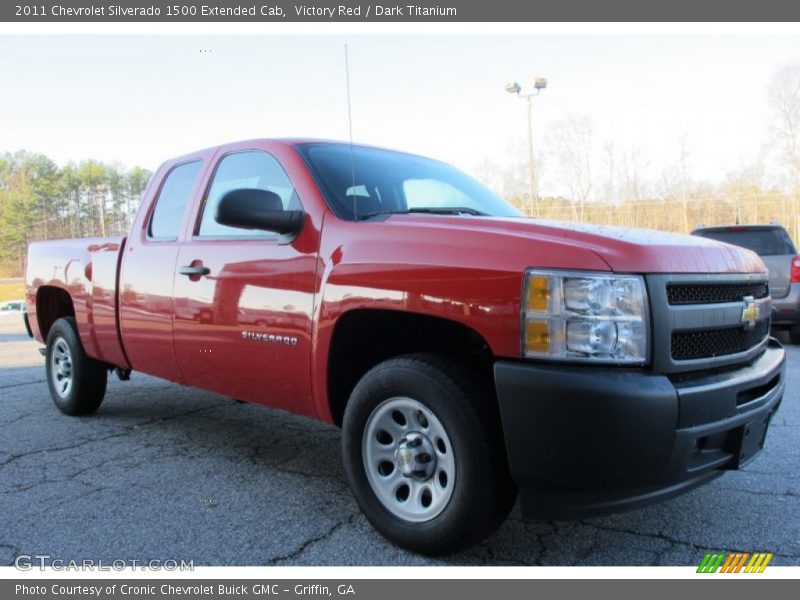 Victory Red / Dark Titanium 2011 Chevrolet Silverado 1500 Extended Cab