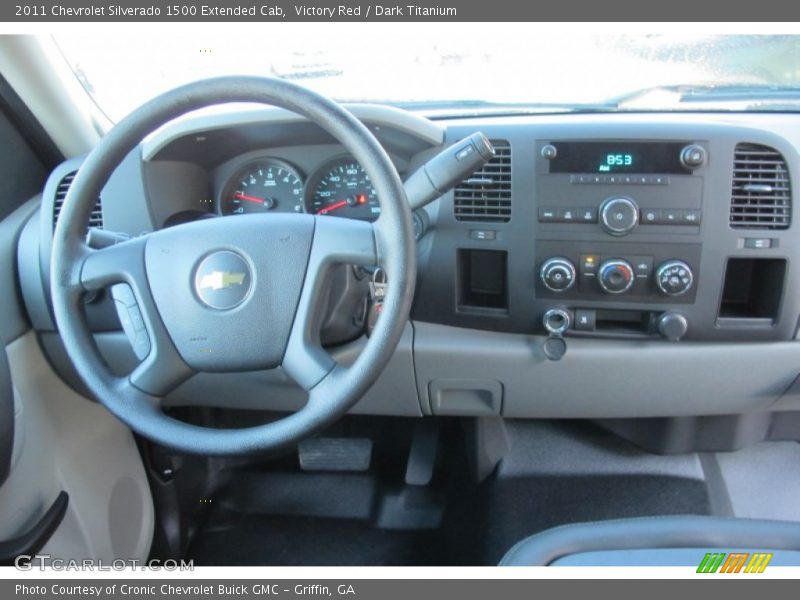 Victory Red / Dark Titanium 2011 Chevrolet Silverado 1500 Extended Cab