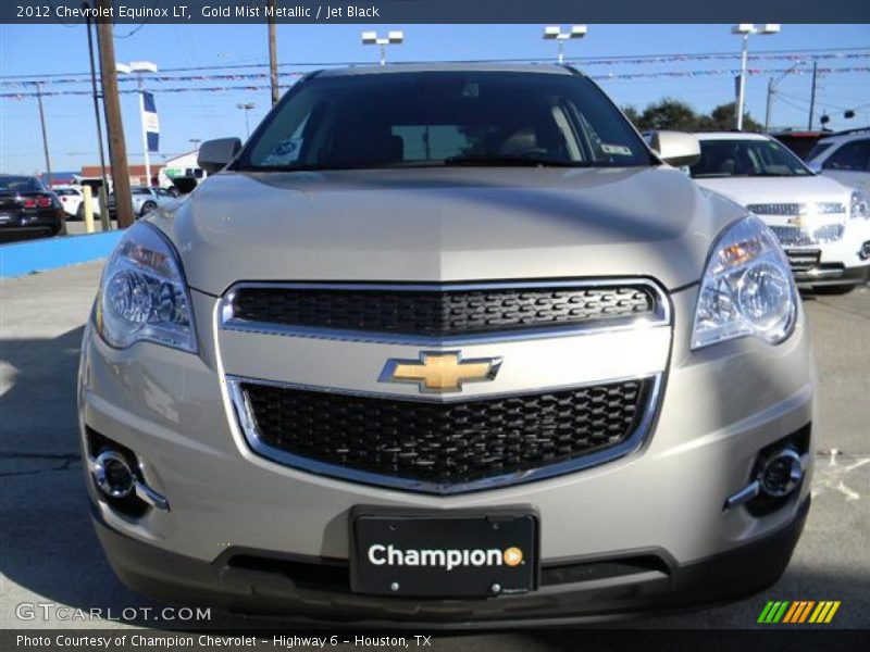Gold Mist Metallic / Jet Black 2012 Chevrolet Equinox LT