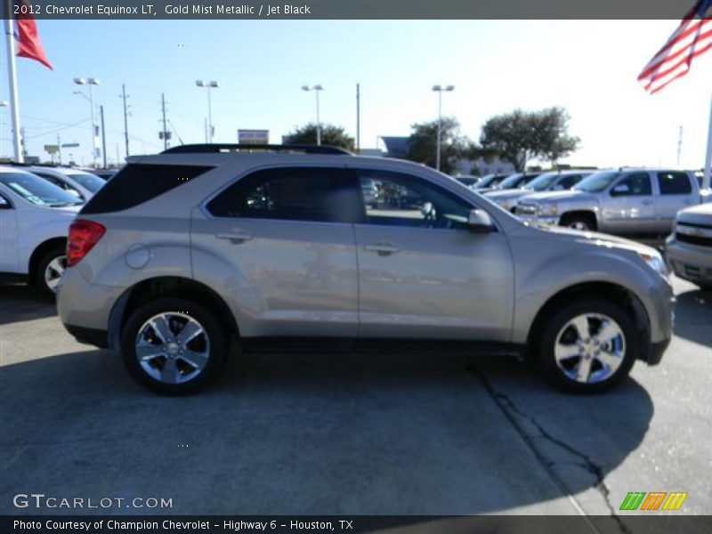 Gold Mist Metallic / Jet Black 2012 Chevrolet Equinox LT