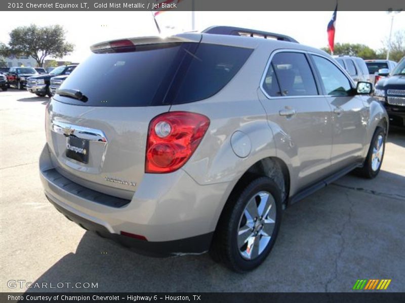 Gold Mist Metallic / Jet Black 2012 Chevrolet Equinox LT
