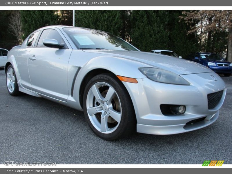 Titanium Gray Metallic / Black/Red 2004 Mazda RX-8 Sport