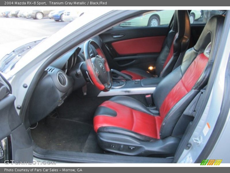 Titanium Gray Metallic / Black/Red 2004 Mazda RX-8 Sport