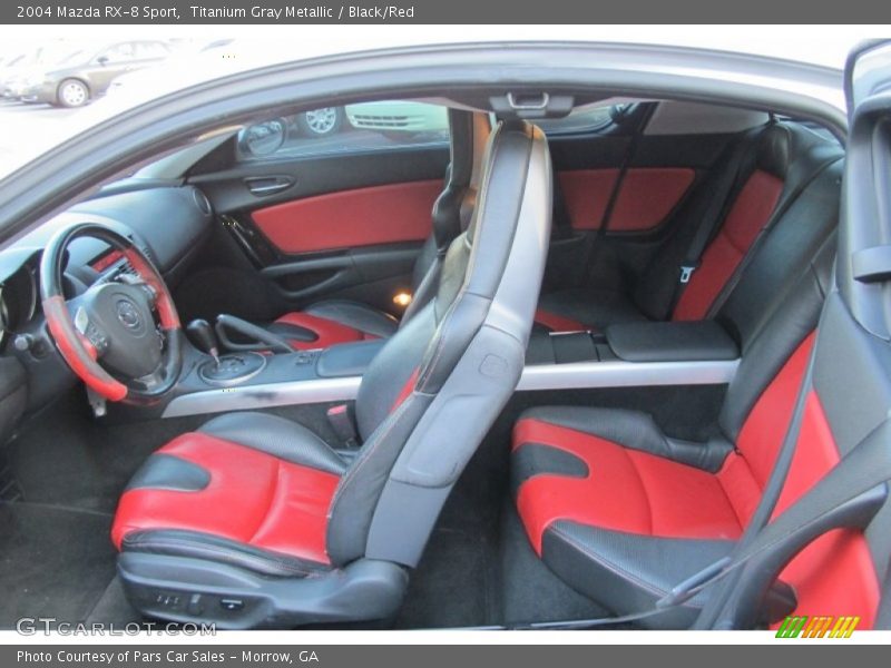 Titanium Gray Metallic / Black/Red 2004 Mazda RX-8 Sport