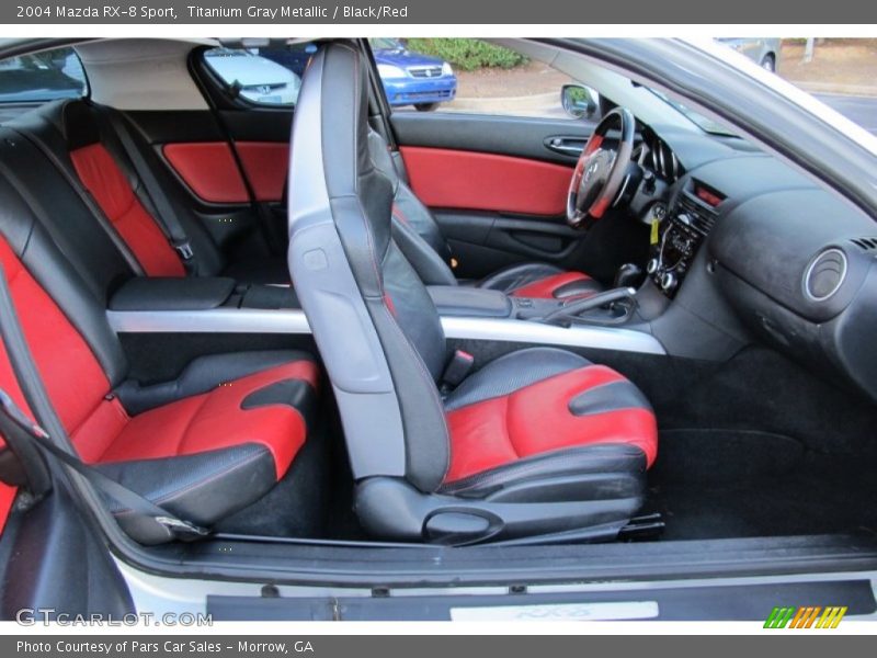 Titanium Gray Metallic / Black/Red 2004 Mazda RX-8 Sport