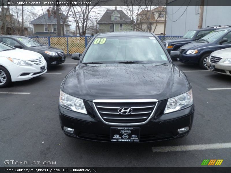 Ebony Black / Cocoa 2009 Hyundai Sonata Limited
