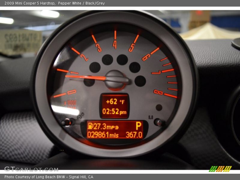 Pepper White / Black/Grey 2009 Mini Cooper S Hardtop