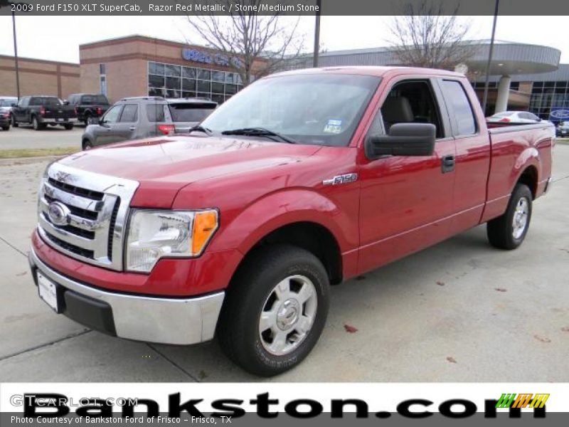 Razor Red Metallic / Stone/Medium Stone 2009 Ford F150 XLT SuperCab