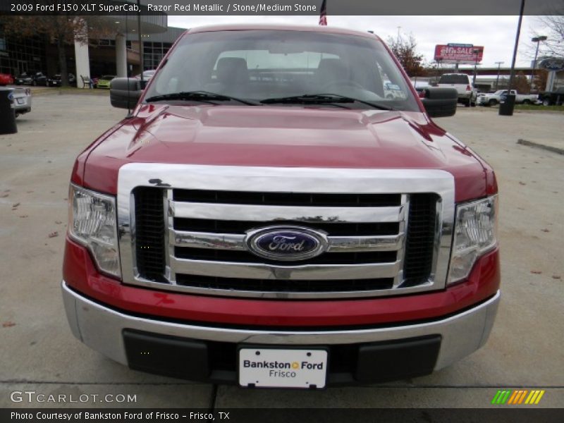 Razor Red Metallic / Stone/Medium Stone 2009 Ford F150 XLT SuperCab