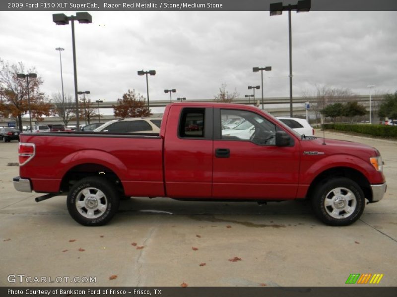 Razor Red Metallic / Stone/Medium Stone 2009 Ford F150 XLT SuperCab