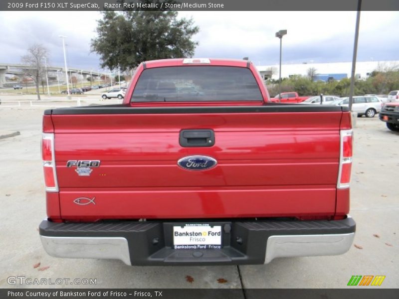 Razor Red Metallic / Stone/Medium Stone 2009 Ford F150 XLT SuperCab