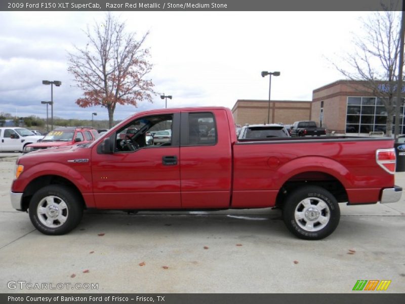 Razor Red Metallic / Stone/Medium Stone 2009 Ford F150 XLT SuperCab