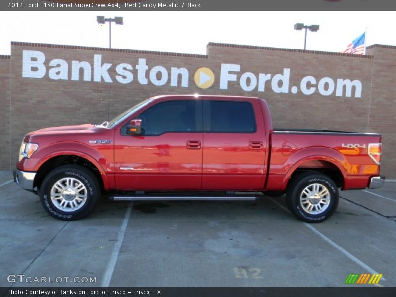 Red Candy Metallic / Black 2012 Ford F150 Lariat SuperCrew 4x4