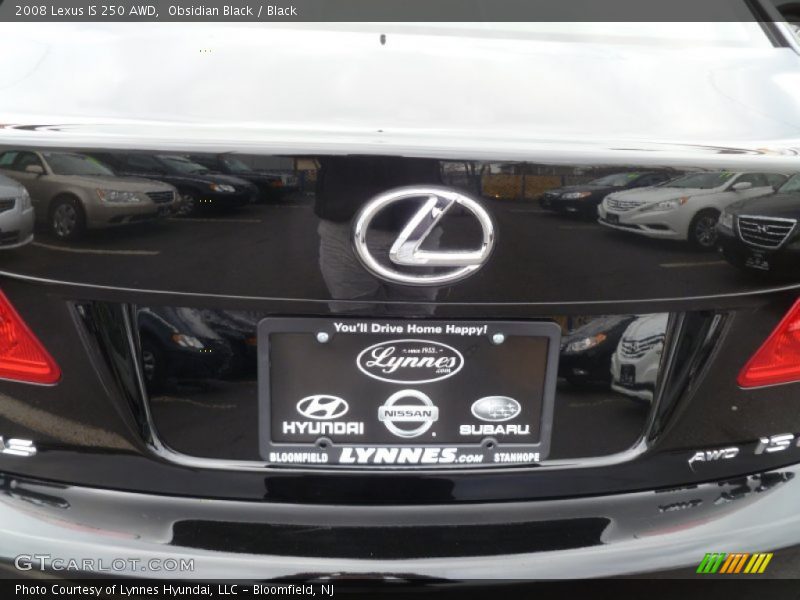 Obsidian Black / Black 2008 Lexus IS 250 AWD