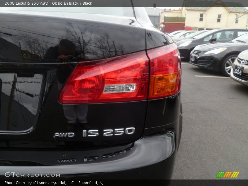 Obsidian Black / Black 2008 Lexus IS 250 AWD