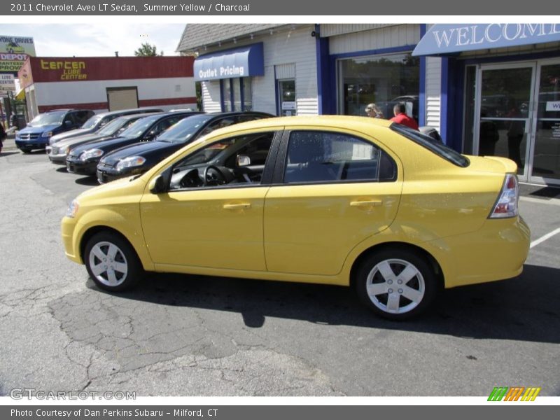 Summer Yellow / Charcoal 2011 Chevrolet Aveo LT Sedan
