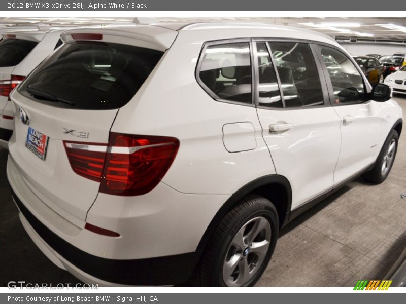 Alpine White / Black 2012 BMW X3 xDrive 28i