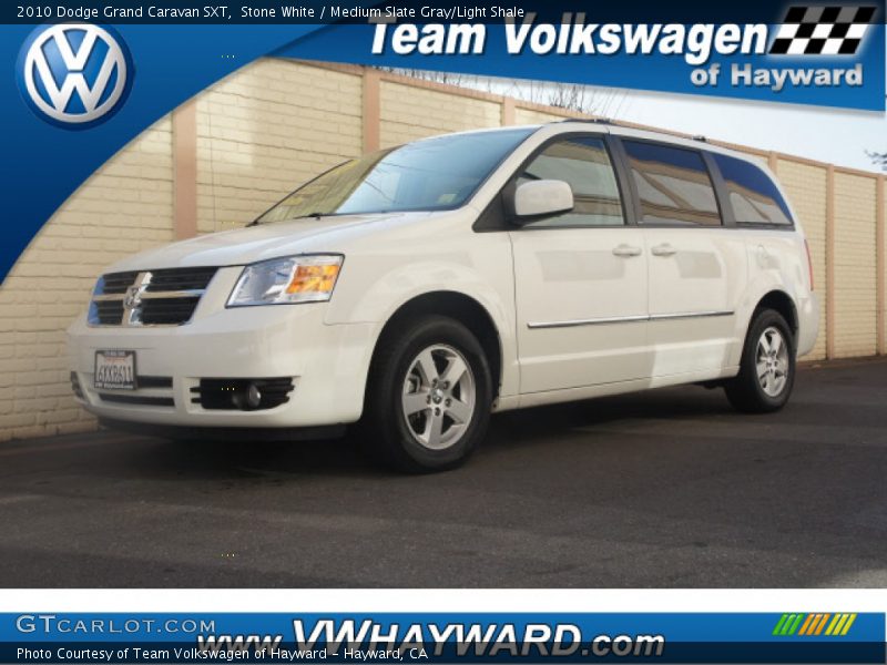 Stone White / Medium Slate Gray/Light Shale 2010 Dodge Grand Caravan SXT