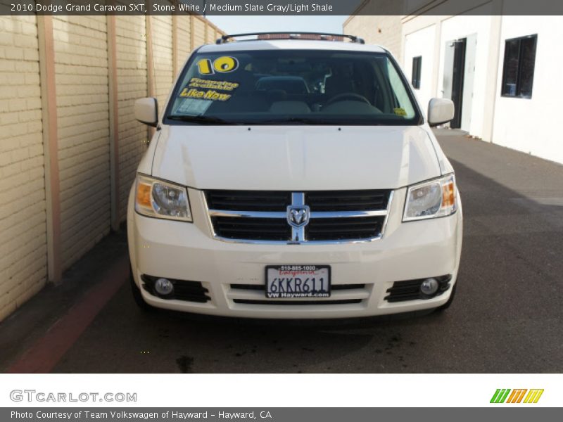 Stone White / Medium Slate Gray/Light Shale 2010 Dodge Grand Caravan SXT