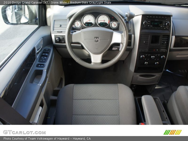 Stone White / Medium Slate Gray/Light Shale 2010 Dodge Grand Caravan SXT