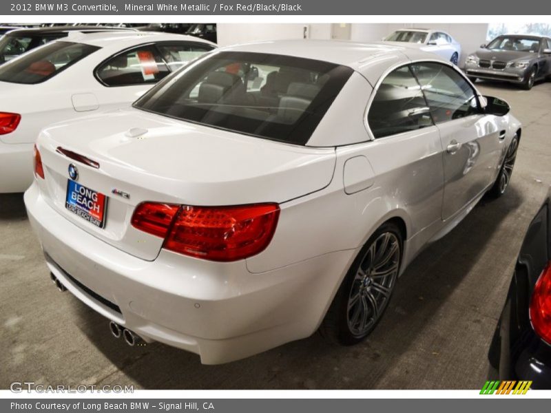 Mineral White Metallic / Fox Red/Black/Black 2012 BMW M3 Convertible