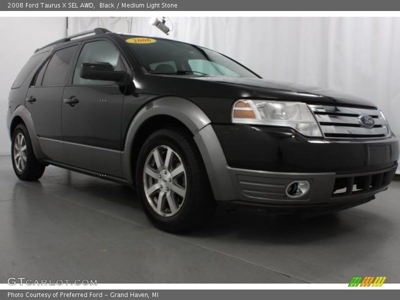 Black / Medium Light Stone 2008 Ford Taurus X SEL AWD
