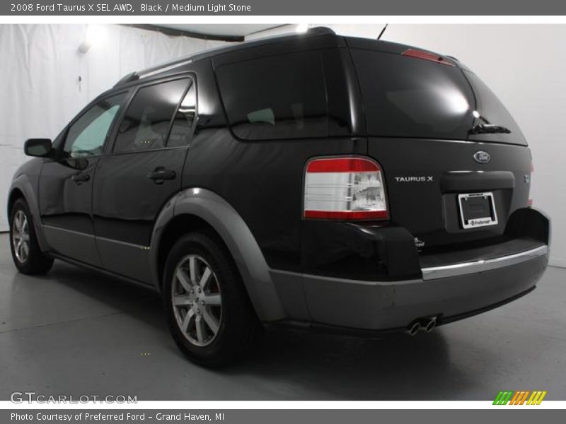 Black / Medium Light Stone 2008 Ford Taurus X SEL AWD