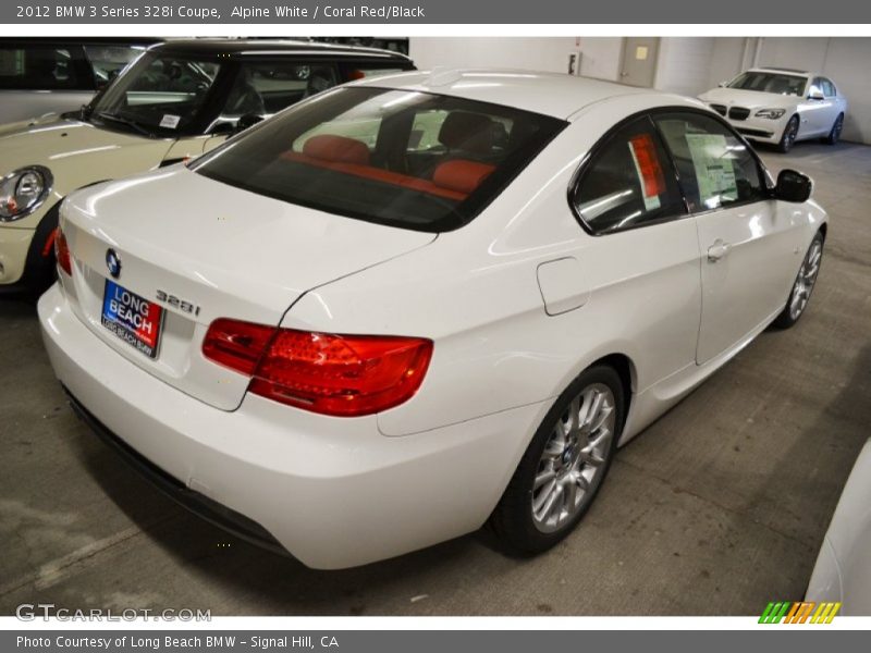 Alpine White / Coral Red/Black 2012 BMW 3 Series 328i Coupe