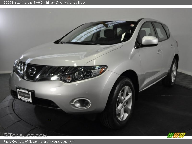 Brilliant Silver Metallic / Black 2009 Nissan Murano S AWD